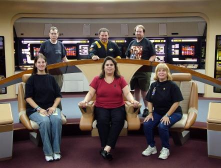 Adamant crew on the Enterprise Bridge at Star Trek: The Experience in Las Vegas